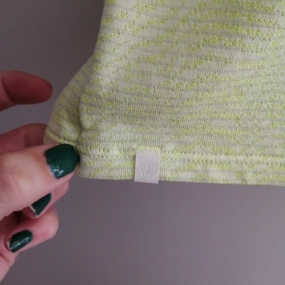 Lululemon Train To Be Tank Ripple Weave Lemon Sorbet Yellow Medium - Picture 7 of 15